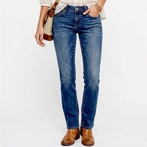 Tall SILVER JEANS Suki Straight Mid Rise Jean Dark Indigo Denim Curvy Classic